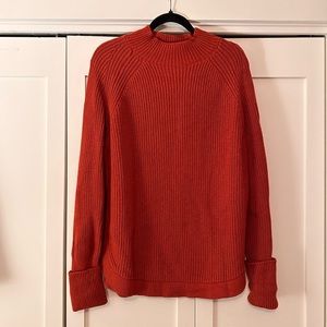 Treasure & Bond Mock Neck Sweater XL Rusty orange/red